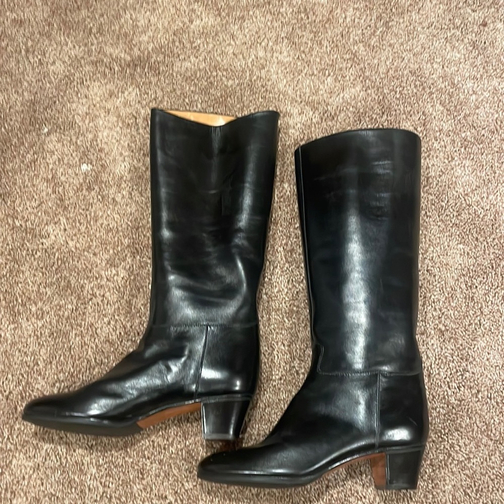 Tanino Crisci Black Knee high boots, size 7, Made in Italy
